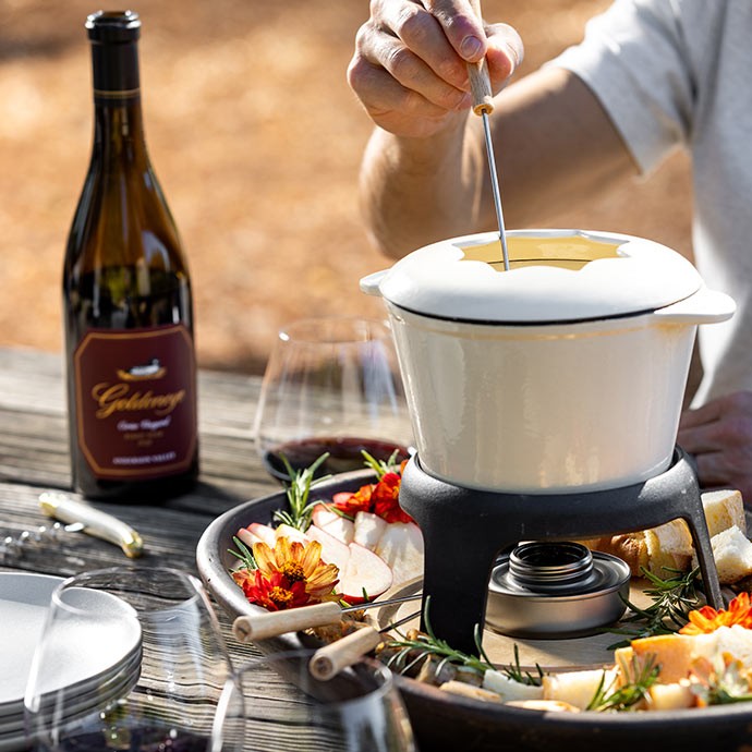 Fondue tasting at Goldeneye